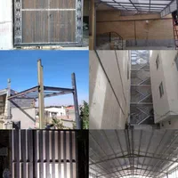 جوشکار سیار اسکلت نرده در پنجره سوله سقف