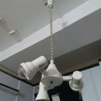 لوستر فلزی فنردار سه شاخه|لوستر و چراغ آویز|تبریز, |دیوار