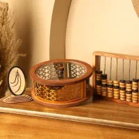 باکس گرد درب پلکسی طلا