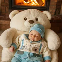 سه تیکه مخمل نوزادی