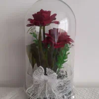 گل و باکس شیشه ای بزرگ