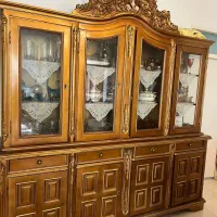 کمدظرف دوطبقه تمام چوب
