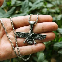 گردنبند مردانه فروهر استیل ۳۱۶L رنگ ثابت|بدلیجات|ری, شهادت|دیوار