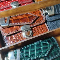 ست جاکارتی و جاسوئیچی چرم طبیعی|کیف، کفش، کمربند|اردبیل, |دیوار