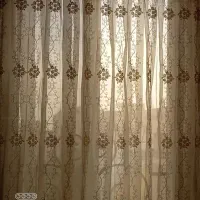 پرده پذیرایی حریر ترک دو تخته رنگ نباتی