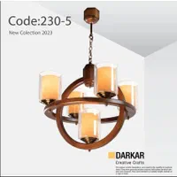 لوستر چوبی مدل رومن|لوستر و چراغ آویز|کرج, شاهین‌ویلا|دیوار