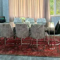 ست استیل مبلمان ۶ نفره و نهار خوری ۸ نفره|مبلمان خانگی و میز عسلی|فشاپویه, |دیوار