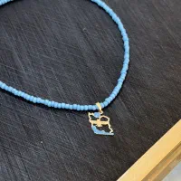 چوکر یا گردنبند با مروارید و منجق