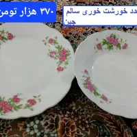 فنجان رنگی ودیس وبشقاب گل سرخی وسینی استیل وبقیه|ظروف سرو و پذیرایی|قزوین, |دیوار