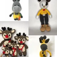 عروسک بافتنی دستبافت|صنایع دستی و سایر لوازم تزئینی|بروجن, |دیوار