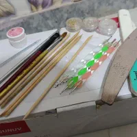 لوازم کاشت ناخون یووی و سوهان برقی|آرایشی، بهداشتی، درمانی|مشکیندشت, |دیوار