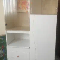 کمد لباسی وکتابخانه تمام چوب سفید،