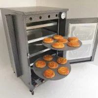 تنور گازی ۴ سینی چهار برابر ظرفیت یکنواخت پخت»