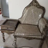 میز تلفن چوبی