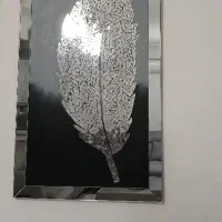 تابلو ایینه کاری طرح پر|صنایع دستی و سایر لوازم تزئینی|بندر انزلی, معلم|دیوار