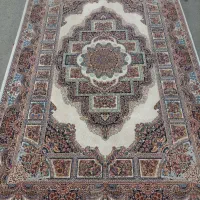 ۴ تخته فرش ۶ متری تراکم ۲۵۵۰ رنگ کرم سرمه‌ای