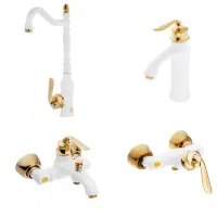 شیرآلات ظرفشویی، حمام، دستشویی.