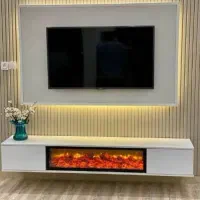 تی وی وال شومینه دار