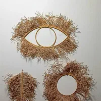 دیوارکوب بوهو رافیا عمده و تکی|صنایع دستی و سایر لوازم تزئینی|ساری, |دیوار