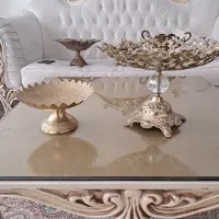 برنز پیوتر کریستال کارد و چنگال پیش دستی گلسرخ