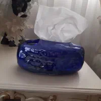 جادستمالی کریستال سرمه ای لاجوردی و خاتم کاری