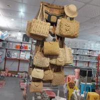 کیف دست بافت با نخ رفیا