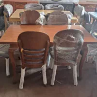 ۶نفره نهارخوری پشت چوب کف پارچه|میز و صندلی غذاخوری|رشت, کوی حسینی|دیوار