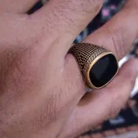 دو عدد انگشتر مردانه جنس طلاروس رنگ ثابت نو