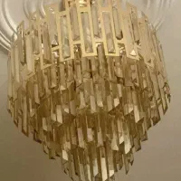 یه جفت لوستر کریستالی ۱۶ شعله طلایی