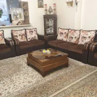 مبل ۱۰ نفره چرم و مخمل دوطرفه