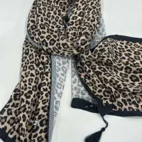 شال پلیسه پلنگی برشکا با منگوله های شیک|لباس|یاسوج, |دیوار