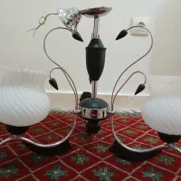 لوستر سه شعله استیل