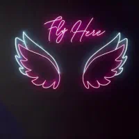 تزئینی بال فرشته نئون