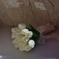 دسته گل عروس گل لاله لمسی دسته گل عقد|گل مصنوعی|بانه, |دیوار