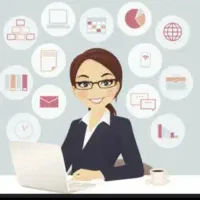 منشی و کارمند دفتری خانم
