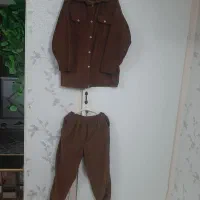 سلام  طرح پائیزه سِت رنگ قهوه ای جنس مخمل