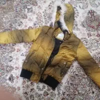 کاپشن خزدار کلاهدار تمیز