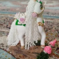 اسب تکشاخ خمیری|مجسمه، تندیس، ماکت|مشهد, نوید|دیوار