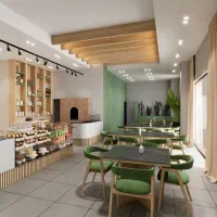 باریستا حرفه ای چند خانم وآقای جوان برای داخل سالن