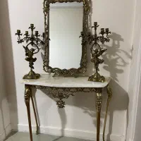 اینه شمعدان برنز