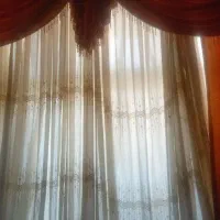 پرده حریر خوشگل تمیز