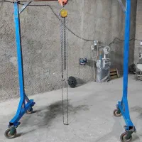 جرثقیل یک تن زنجیر ۳متر و واگن