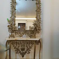 اینه اینه کنسول تمام برنز قدیمی سیاه قلم