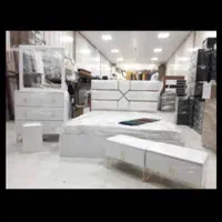 سرویس خواب دو نفره مدل لیزری تخت خواب