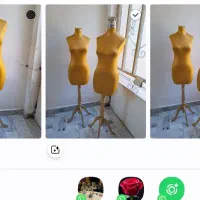 دوعدد مانکن زنانه وتعدادی تیله