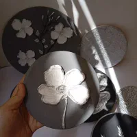دیوارکوب هفت تکه مشکی نقره ای|تابلو، نقاشی، عکس|کرج, شاهین‌ویلا|دیوار