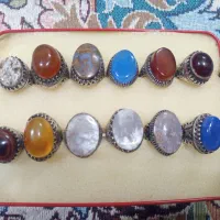 12انگشتر نقره عیار پایین همه با هم معاوضه