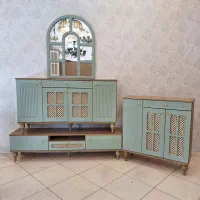 جاکفشی 3درب Mdf وکیوم شرکتی با روکش ممبران کره ای