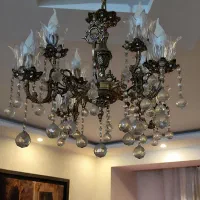 لوستر ۵ شاخه ۱۰ شعله کریستالی، طرح سلطنتی