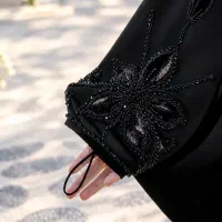 چادر عربی اصیل ساده و نگین دار سایز بندی